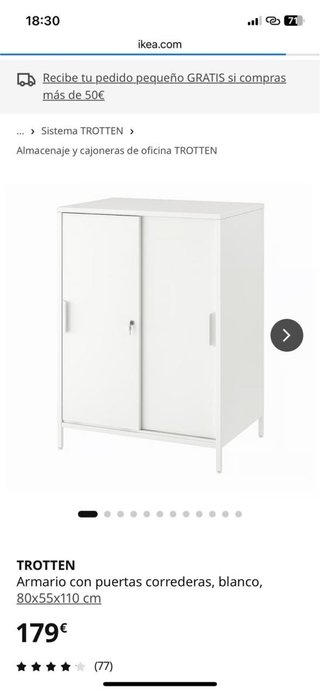 Armario Metálico Blanco Ikea