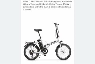 Bicicleta Eléctrica Nilox J1 Pro Plegable