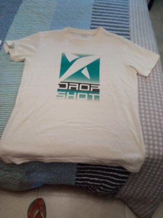 Camiseta Drop Shot Hombre Blanca