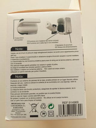 Quitapelusas eléctrico para ropa, sofás, camas.