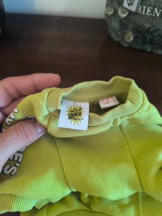 Ropa para perro Grinch verde