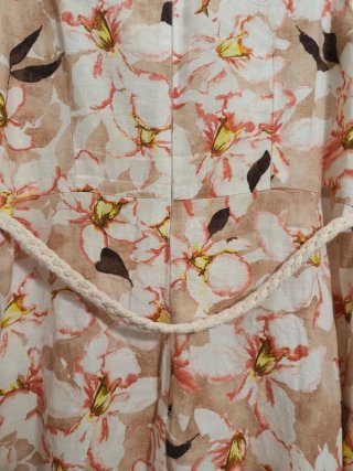 Vestito floreale beige e rosa