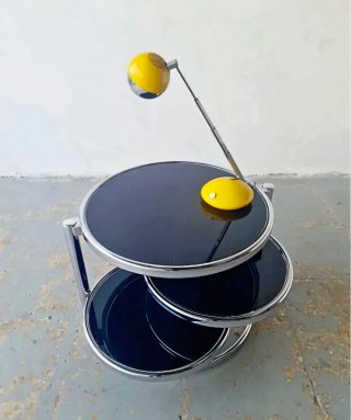 Mesa auxiliar Leitmotiv giratoria | Vintage 70s