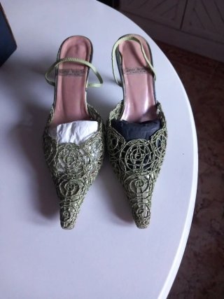 Tacones Gino Ventori Ocasión Oro/Verde