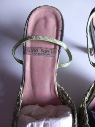 Tacones Gino Ventori Ocasión Oro/Verde