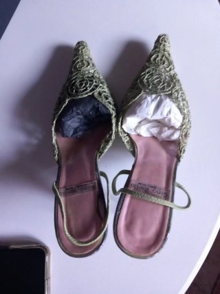 Tacones Gino Ventori Ocasión Oro/Verde