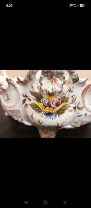 Centrotavola Bassano Ceramica Fiorita