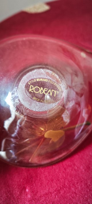 Svuotatasche Robeany Murano vintage oro trasparent