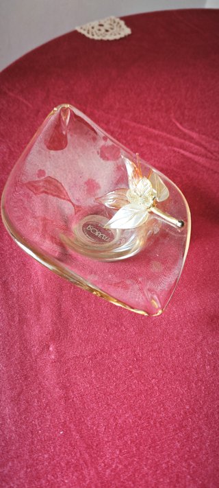 Svuotatasche Robeany Murano vintage oro trasparent