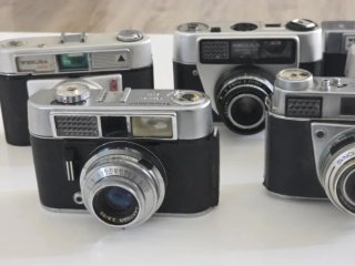 Lote 5 Cámaras Analógicas Kodak, Voigtlander, Werl