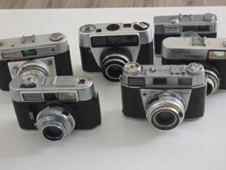 Lote 5 Cámaras Analógicas Kodak, Voigtlander, Werl