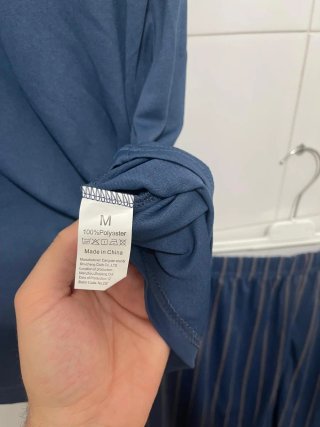 Pigiama NUOVO uomo blu con taschino