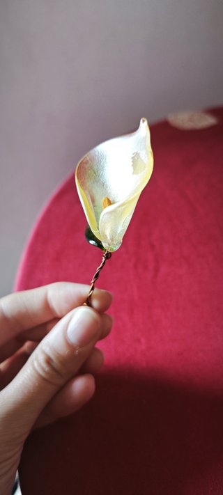 Spilla Calla Lily Vetro Vintage