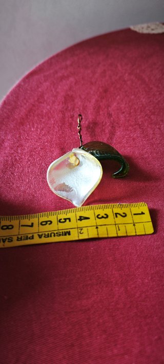 Spilla Calla Lily Vetro Vintage