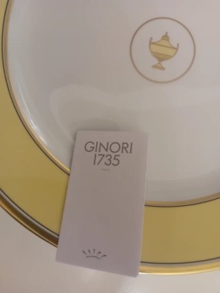 Piatto Richard Ginori Porcellana Giallo