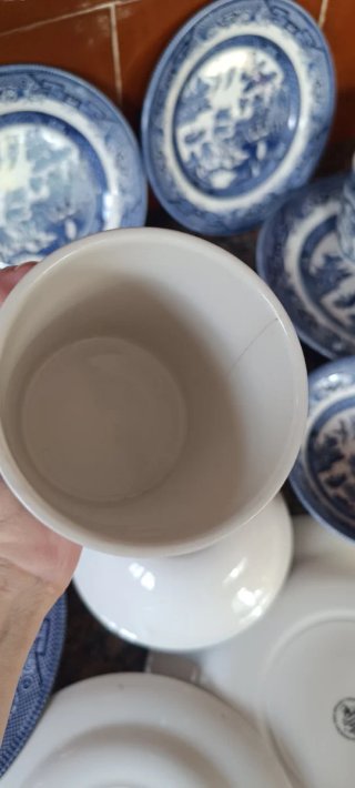 Vajilla Inglesa Churchill Azul y Blanca