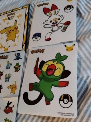 Pegatinas Pokémon Pikachu y Sobble