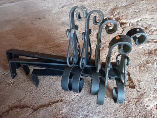 Morillos para chimenea de metal