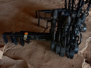 Morillos para chimenea de metal