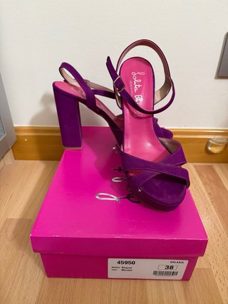 Sandalias Lolita Blu tacón morado
