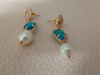 Orecchini Liberty Perle Fiume