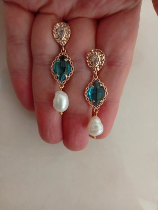 Orecchini Liberty Perle Fiume