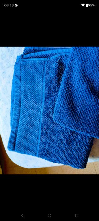 Set bagno cotone blu