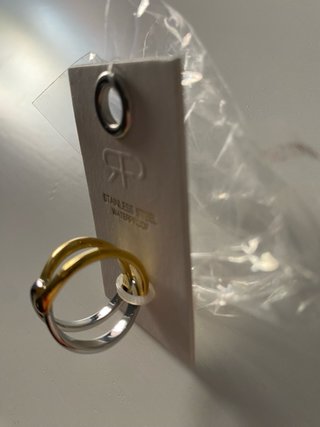 Anillo Acero Inoxidable Bicolor