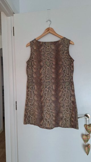 Vestido Custo estampado lentejuelas y serpiente