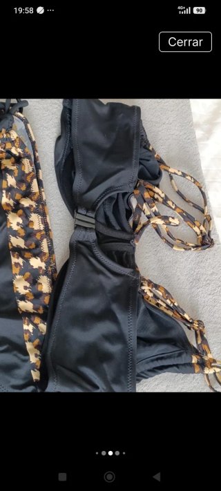 Bikini Ysabel Mora Animal Print Negro