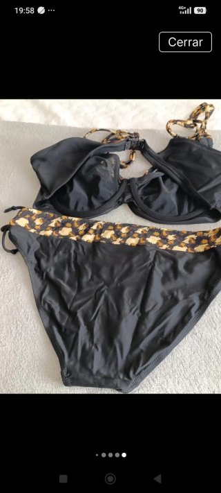 Bikini Ysabel Mora Animal Print Negro