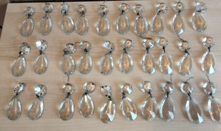 Lágrimas de cristal para lámparas, 6 cms