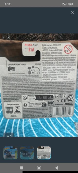 Hot Wheels Mega Brick and Motor 25/250