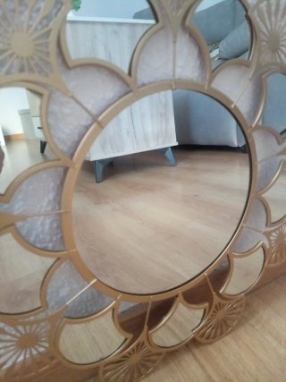 Espejo Decorativo Dorado Redondo