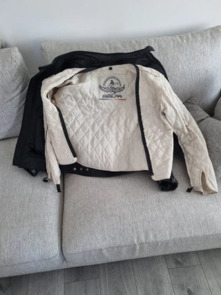 Chaqueta de piel Segura moto