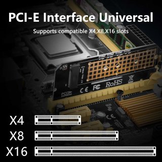 Adattatore M.2 NVME SSD a PCIE 4X 8X 16X M.2M Key