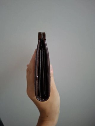 Portafoglio tipo Gucci marrone lucido