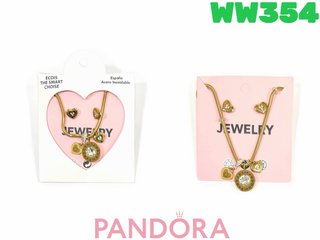 Conjunto Pandora Acero Inoxidable Corazón
