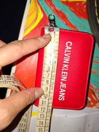 Portafoglio piccolo Calvin Klein rosso