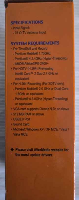 Adaptador TDT USB Avermedia DVB-T Volar EX