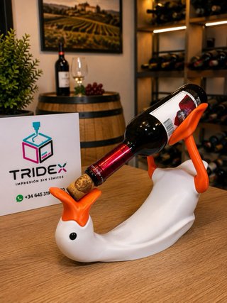 Soporte Vino Ganso 3D