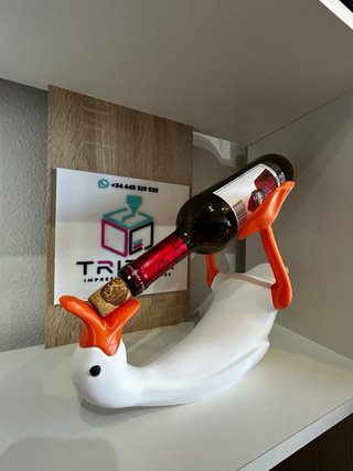 Soporte Vino Ganso 3D