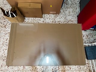 Mesa camilla madera con cristal a medida