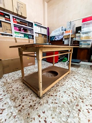 Mesa camilla madera con cristal a medida