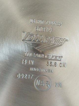 Sartén aluminio Vollrath 36cm sin estrenar