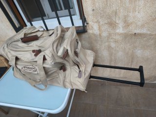 Bolsa de viaje 100L con 2 ruedas beige