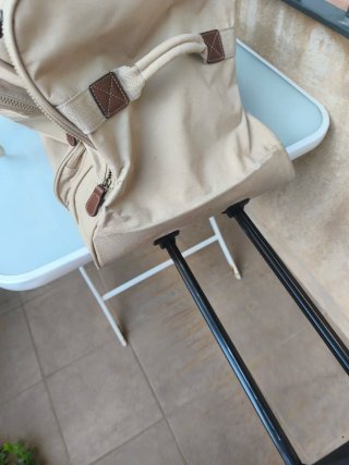 Bolsa de viaje 100L con 2 ruedas beige