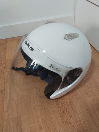 Casco Moto Jet BKS Blanco Talla L
