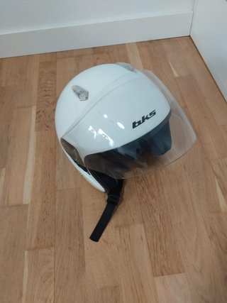 Casco Moto Jet BKS Blanco Talla L