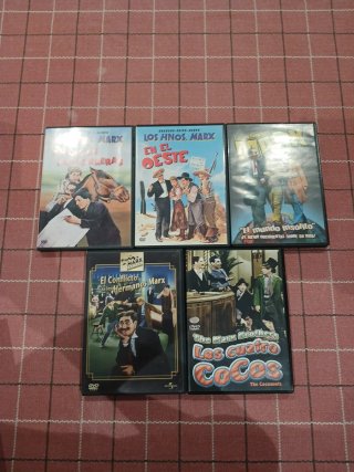 Lote 5 DVDs Hermanos Marx
